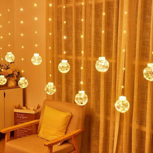 10 Icicle Ball LED Copperwire Lights