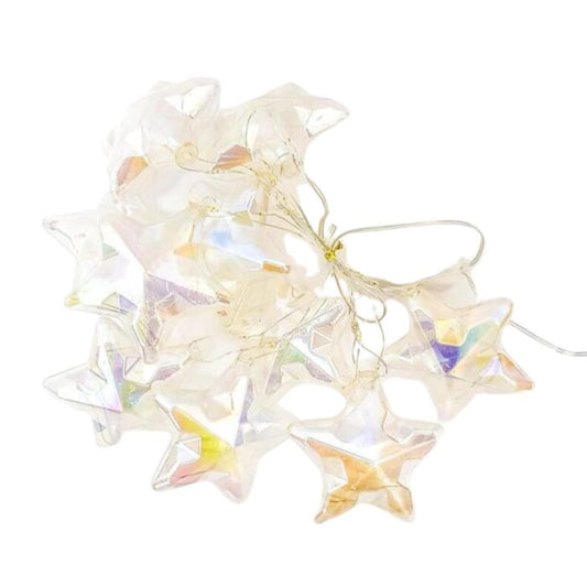10 LED Rainbow Star String Lights (Warm White)