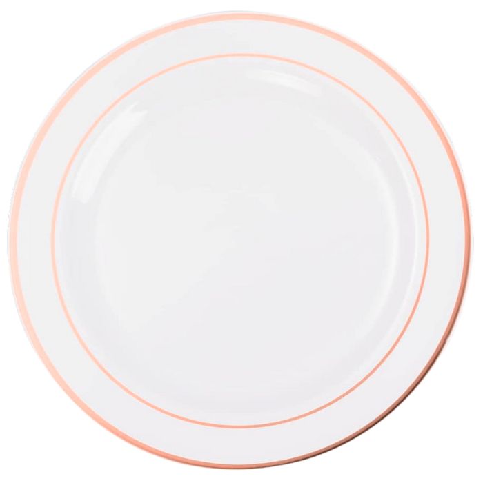 Premium Plastic Plates (Shiny Rim) (10pcs)