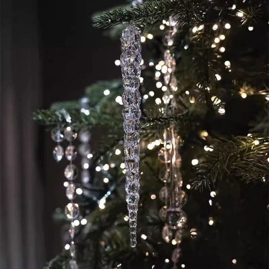 10cm Iridescent Acrylic Icicle (6pcs)