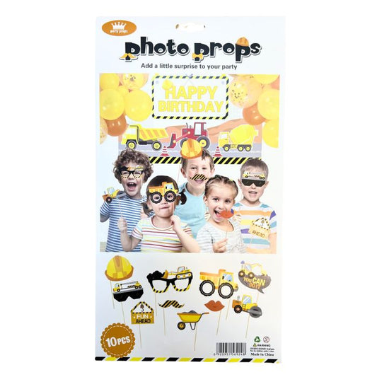 10pc Photo Booth Props Set (Constuction)