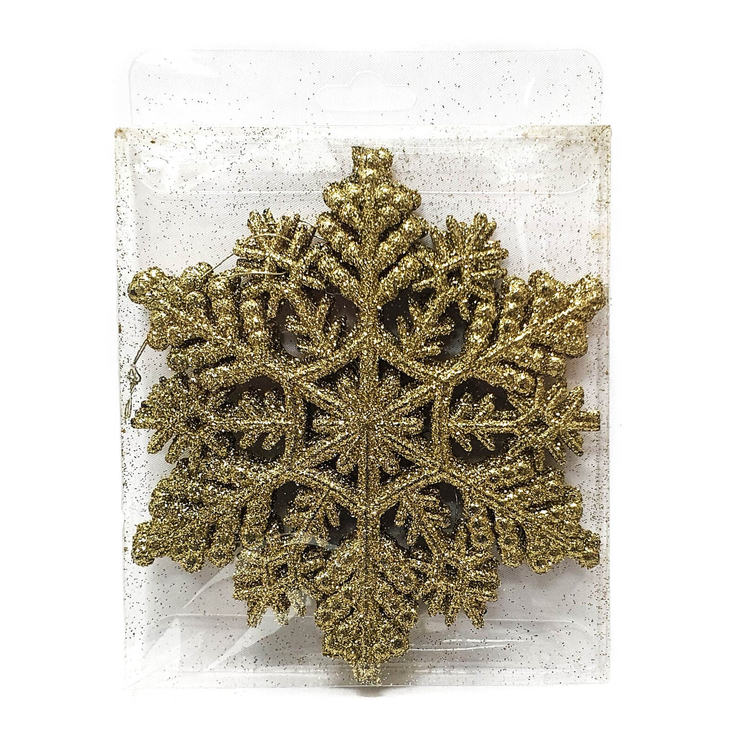 12cm Glitter Snowflake Hanging Deco HS032 (5p)