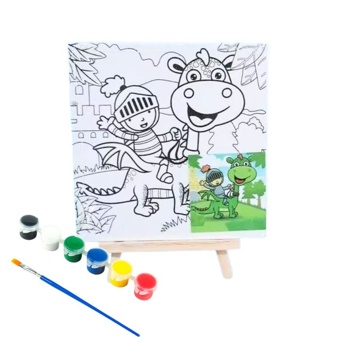 15x15cm DIY Canvas with Painting Stand (Assorted)