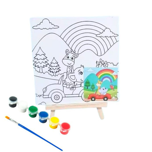 15x15cm DIY Canvas with Painting Stand (Assorted)