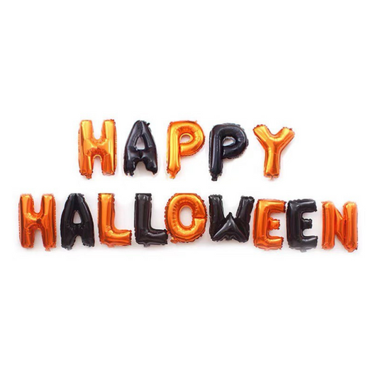 16inch Happy Halloween Foil Balloon Set T-155 (Orange Black)