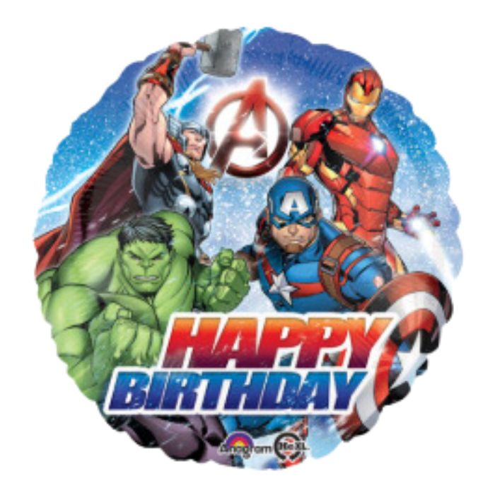 18 Inch Birthday Avengers Round Foil Balloon A3465601