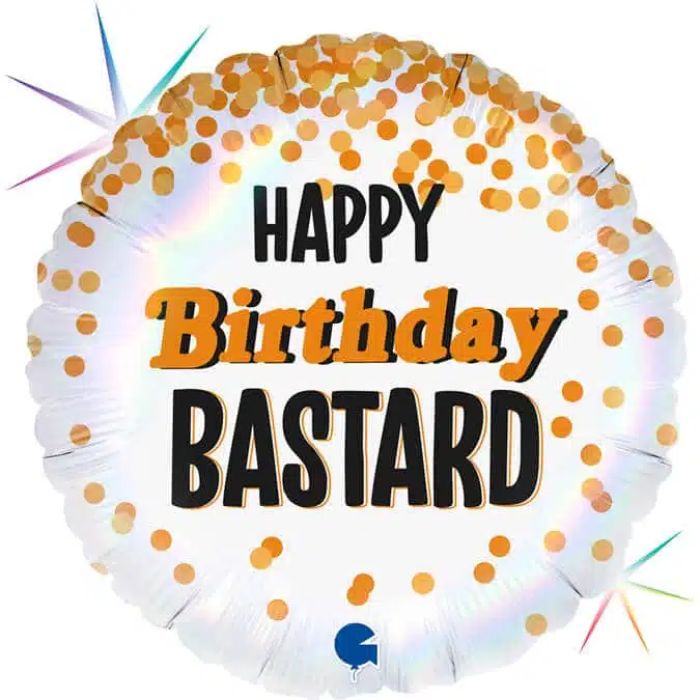 18 Inch Happy Birthday Bastard Foil Balloon GB78088P