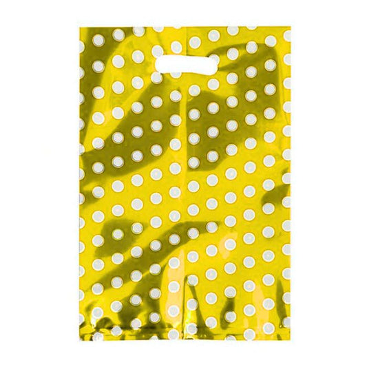 19x28cm Polka Dot Metallic Loot Bag (10pc)