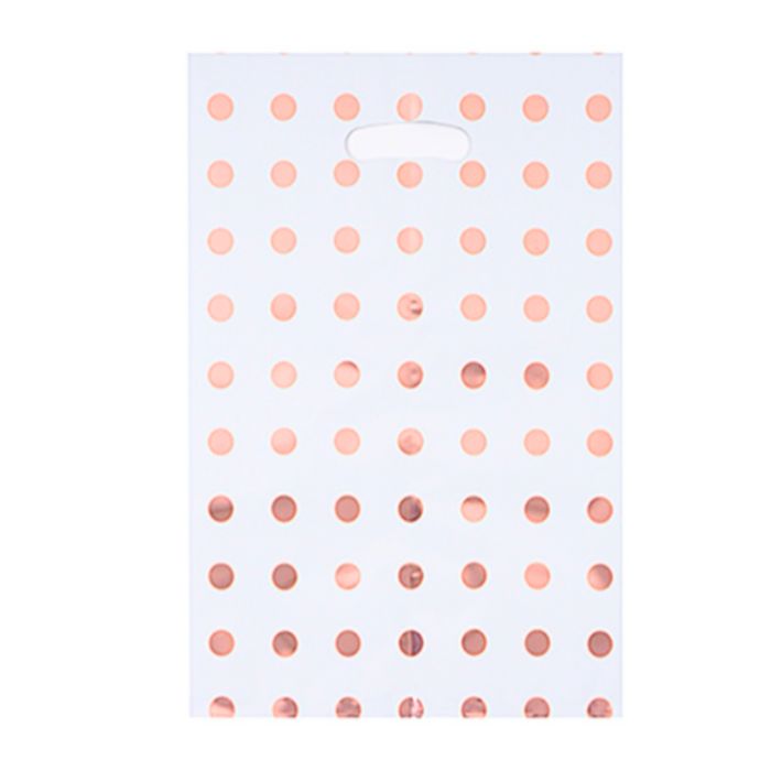 19x28cm Polka Dot Metallic Loot Bag (10pc)