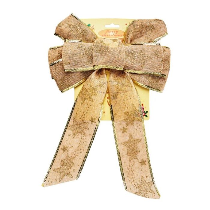 24cm Glitter Jute Ribbon Bow