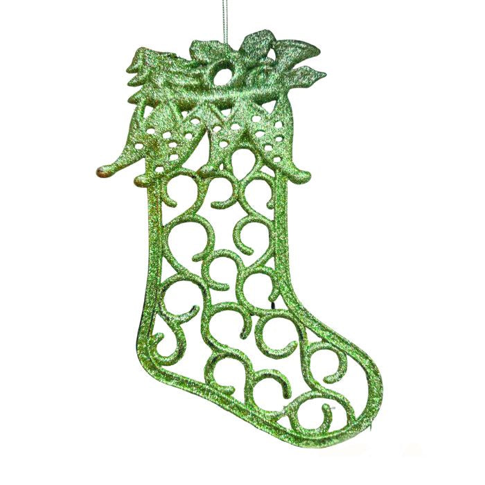 24cm Glitter Hanging Sock HS233