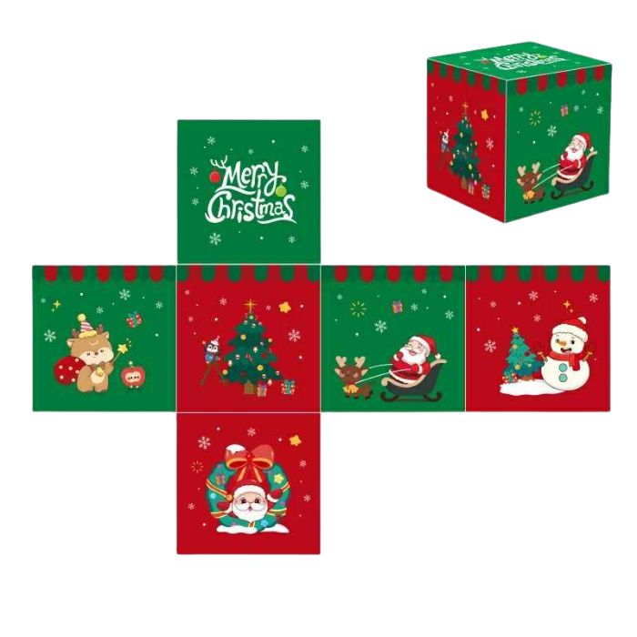 25cm Christmas Paper Box Decoration