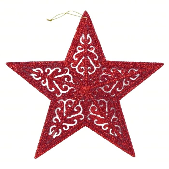 25cm Glitter Hanging Star HS120