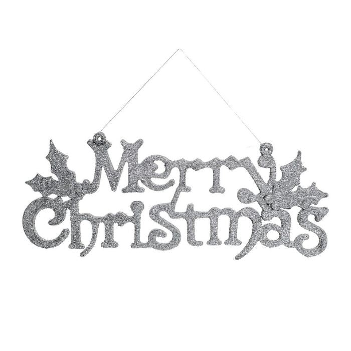 Glitter Merry Christmas Hanging Decor