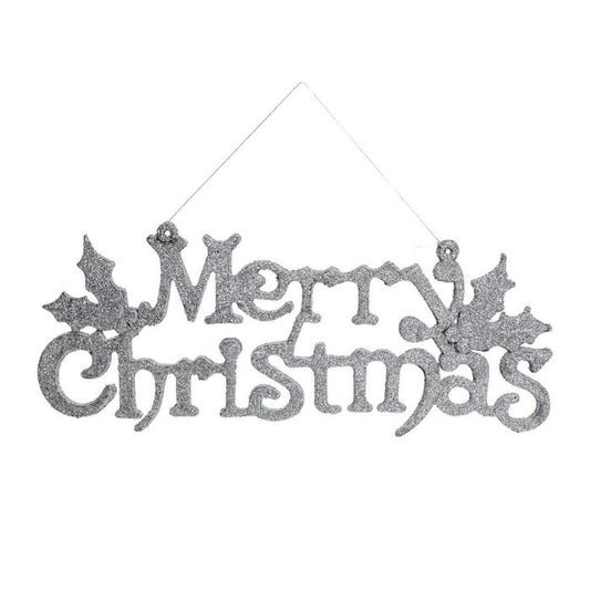 Glitter Merry Christmas Hanging Decor