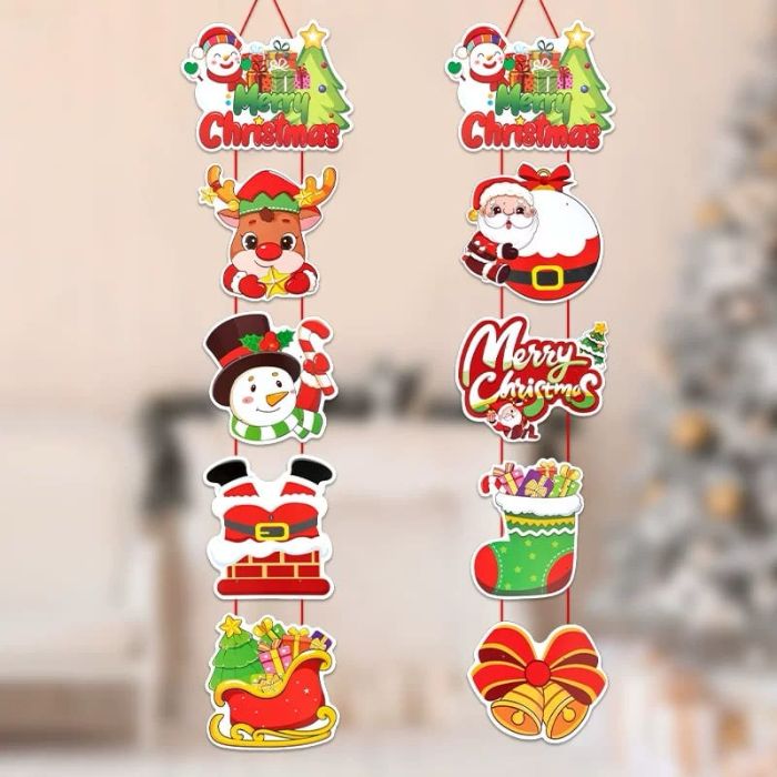 2pc Christmas Paper Hanging Decoration SDMG-04 (Christmas Ornaments)