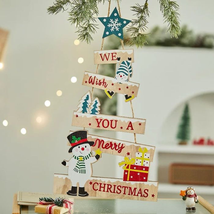 30x50cm Wooden Christmas Hanging Decoration
