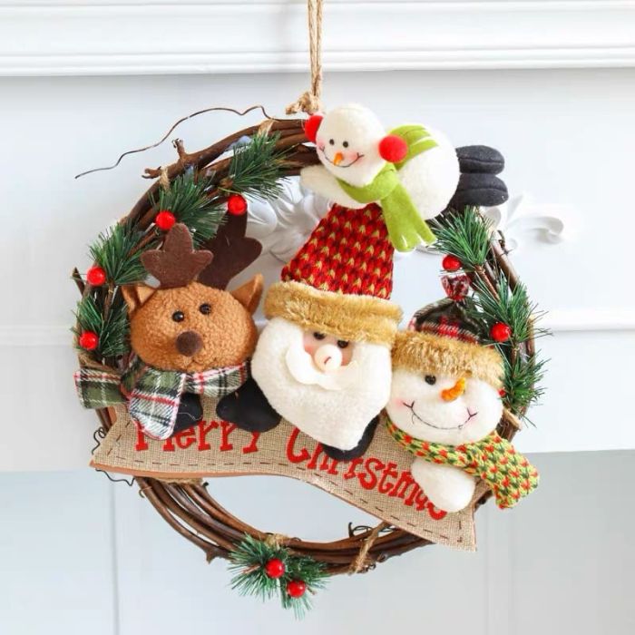 30cm Twine Wreath with Soft Toy