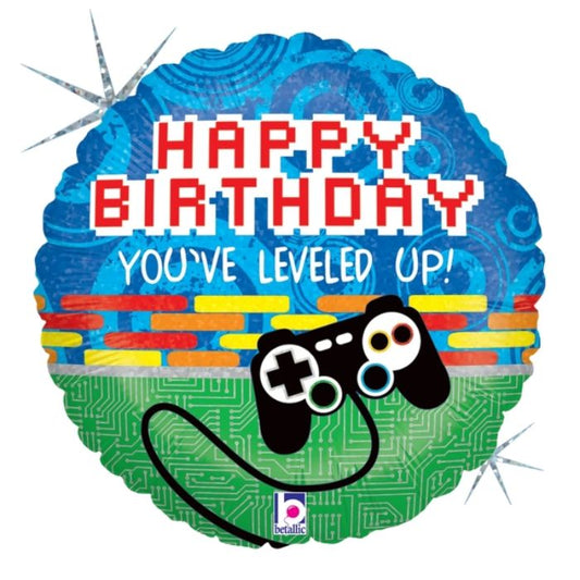 18 Inch Game Controller Birthday Round Foil Balloon B36020
