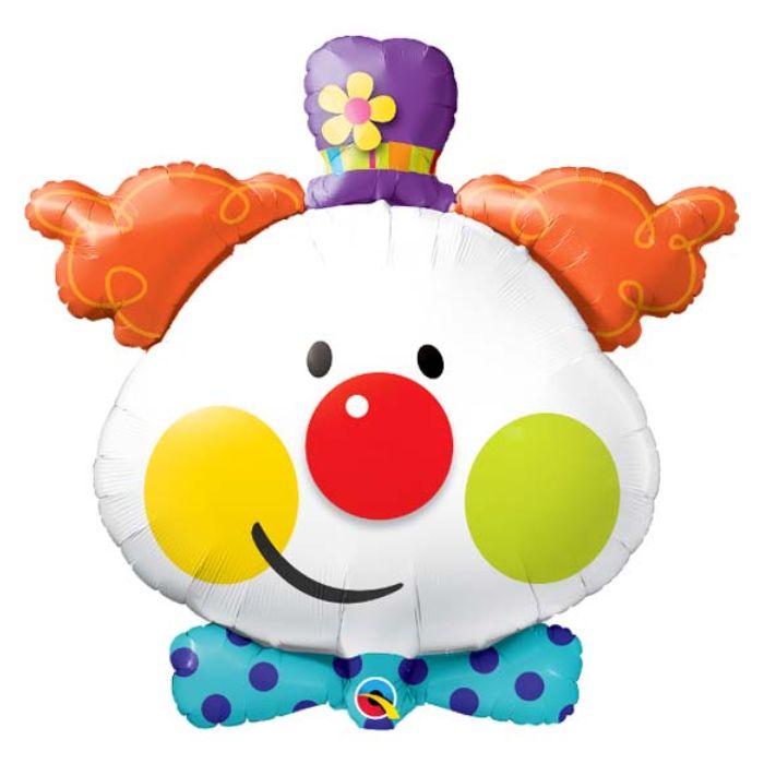 36 Inch Circus Clown Face Foil Balloon Q49403