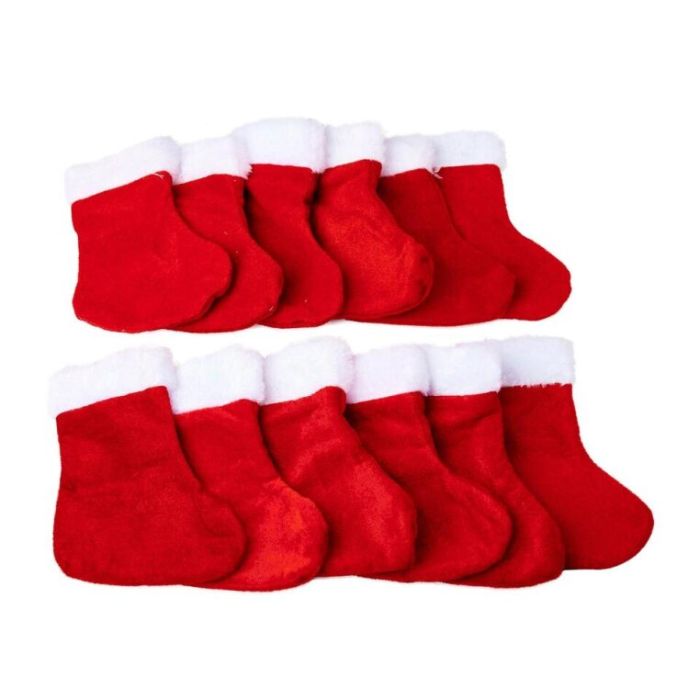 6inch Red Velvet Christmas Sock