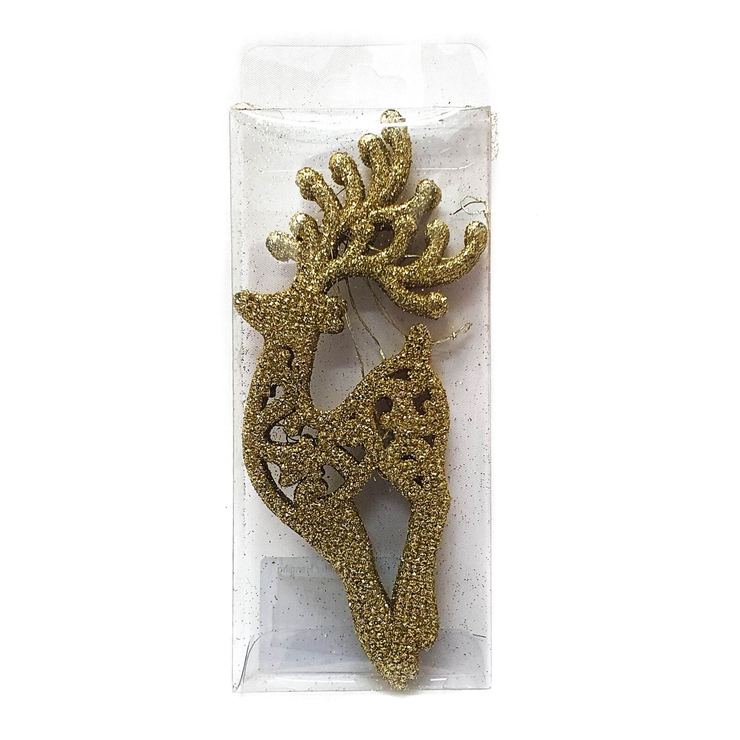 14.5cm Glitter Hanging Reindeer HS047 (5pcs)