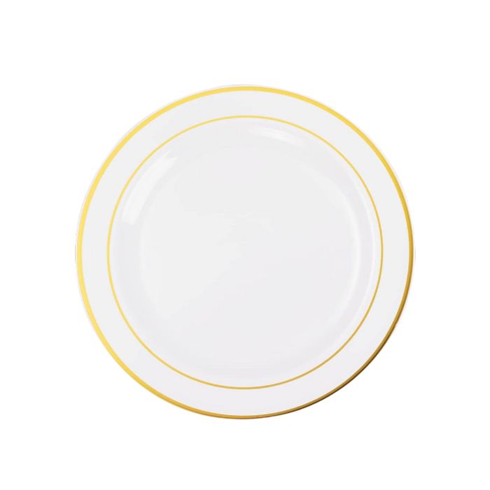 Premium Plastic Plates (Shiny Rim) (10pcs)