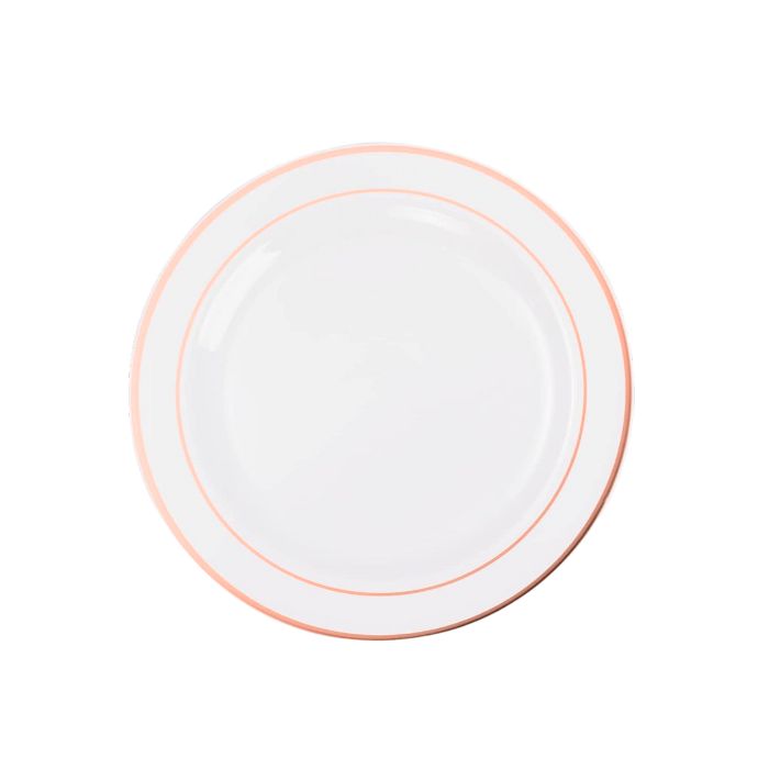Premium Plastic Plates (Shiny Rim) (10pcs)
