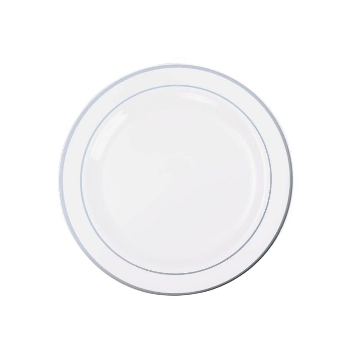Premium Plastic Plates (Shiny Rim) (10pcs)