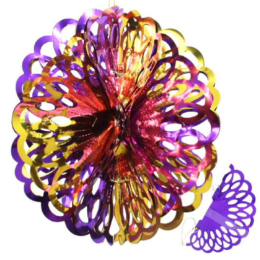 8" Diwali Foil Ball Decoration TY013