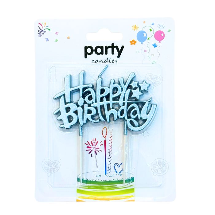 8cm Happy Birthday Candle (Assorted)