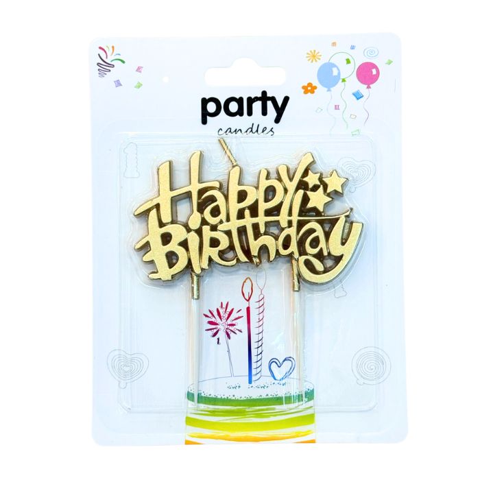 8cm Happy Birthday Candle (Assorted)