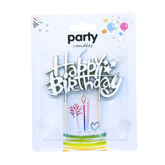 8cm Happy Birthday Candle (Assorted)