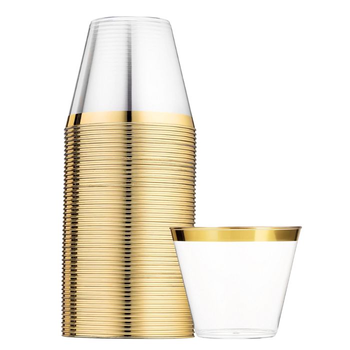 9oz Hotstamp Transparent Plastic Cup 10pcs