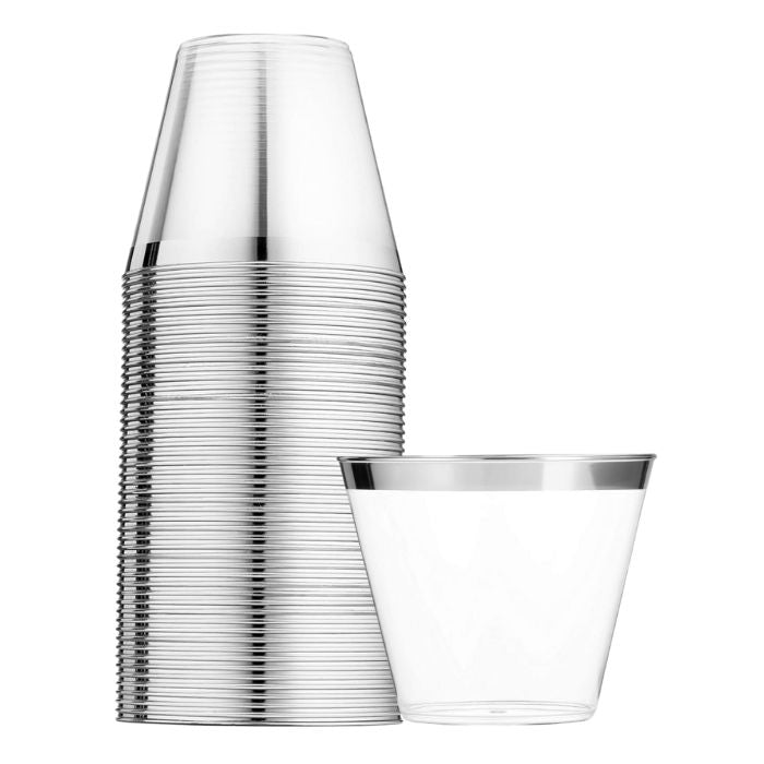 9oz Hotstamp Transparent Plastic Cup 10pcs