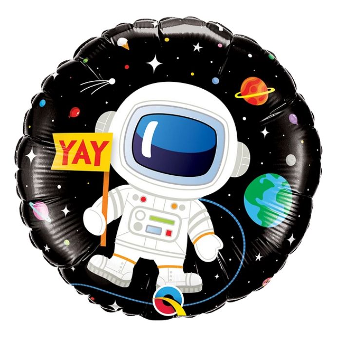18 Inch Happy Birthday Space Theme Astronaut Balloon Q88059