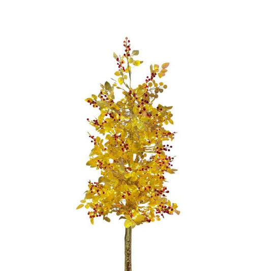 CNY LED Red Berries Golden Coin Tree