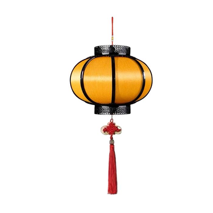 Satin Gold Lantern with Lights
