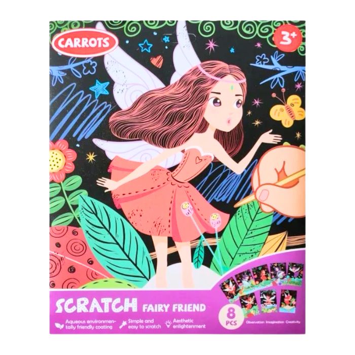 Carrots 8pc Scratch Art (Assorted)