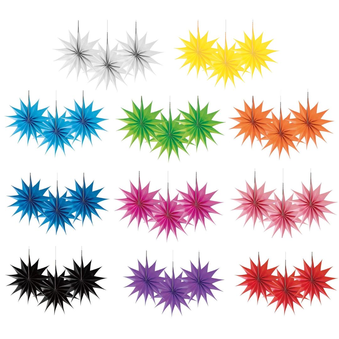 6pc Paper Star Set