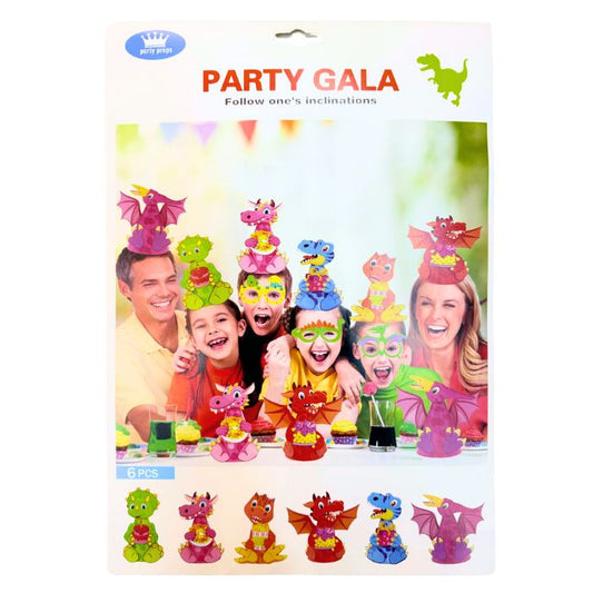 Dinosaur Party Hats (6pcs)