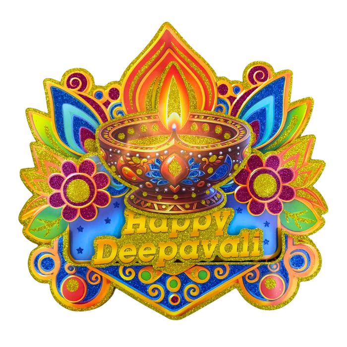 36.5x35cm Happy Deepavali Lamp Paper Decoration Y150