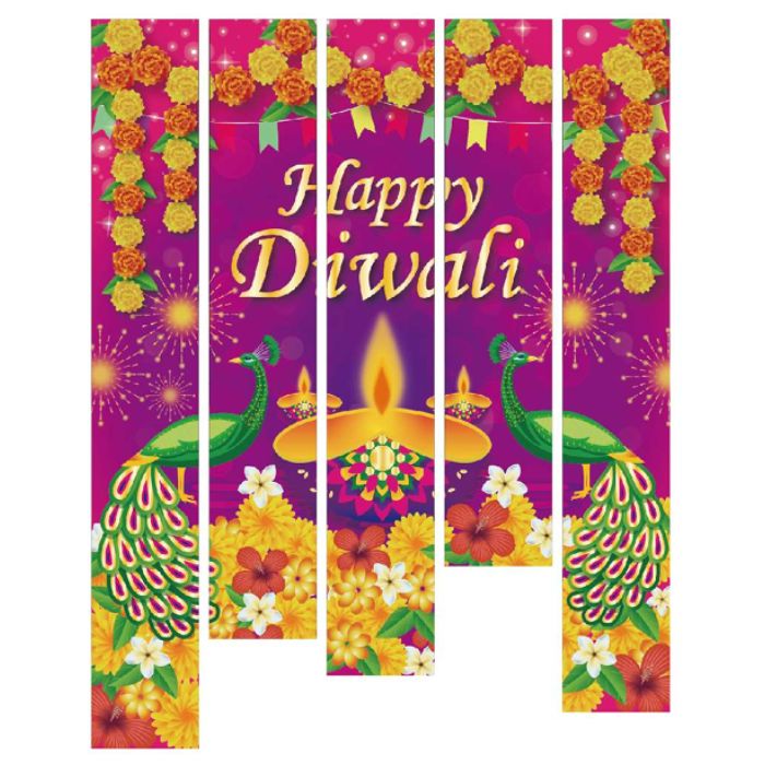 Happy Diwali Drop Down Banner Backdrop (5pcs)