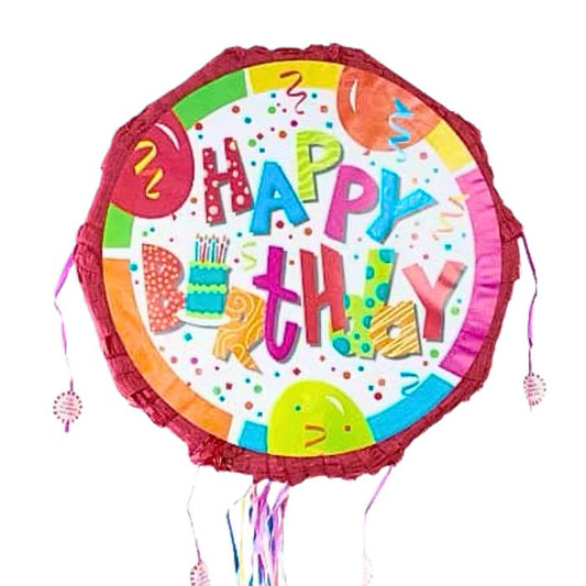 Happy Birthday Balloon Round Pinata No.6333