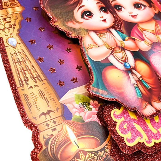 Happy Diwali Girl Boy Hanging Decoration Y112