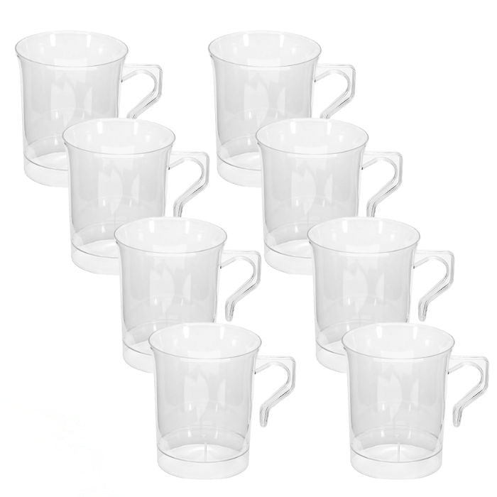 8oz Premium Transparent Coffee Cups (12pcs)