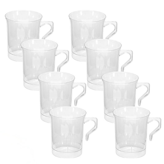 8oz Premium Transparent Coffee Cups (12pcs)