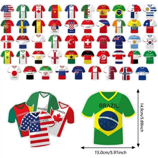 International Soccer Jersey Garland (49pcs) 10m