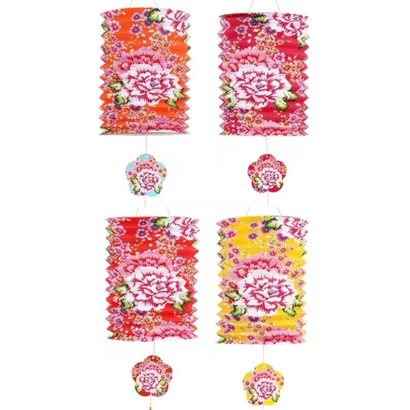 25cm Flower Traditional Paper Lantern 12pcs (25A)