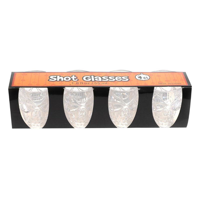 Skull Plastic Shot Glass (4pcs)